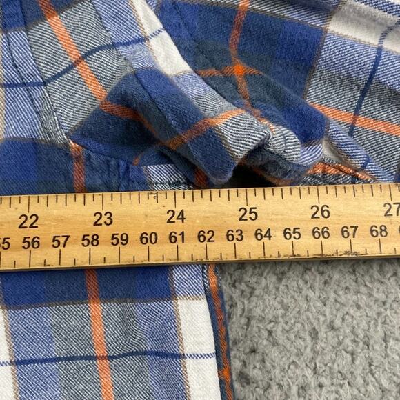 Duluth Trading Co Flannel Shirt Men's Large Blue Plaid Causal Outdoors Hiking - Picture 5 of 7